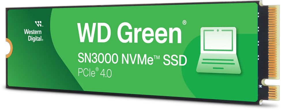 Western Digital Green SN3000 WDS500G4G0E-00CPS0 500 GB 0,183 DWPD M.2 2280 PCIe 4.0 x4 (NVMe) SSD