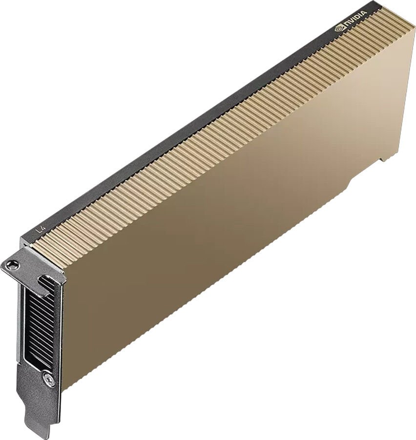 NVIDIA Tesla L4 Tensor Core GPU 24GB GDDR6 PCIe 4.0 x16 ADA passiv 900-2G193-0000-001 ATX bracket installed/LP bracket in box