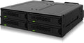 Icy Dock ExpressCage MB324V4P-B 4-Bay 15mm U.2/U.3 SSD Wechselrahmen for 5,25"-Einbauschacht