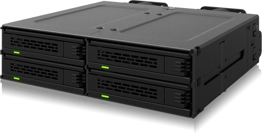 Icy Dock ExpressCage MB324V4P-B 4-Bay 15mm U.2/U.3 SSD Wechselrahmen for 5,25"-Einbauschacht