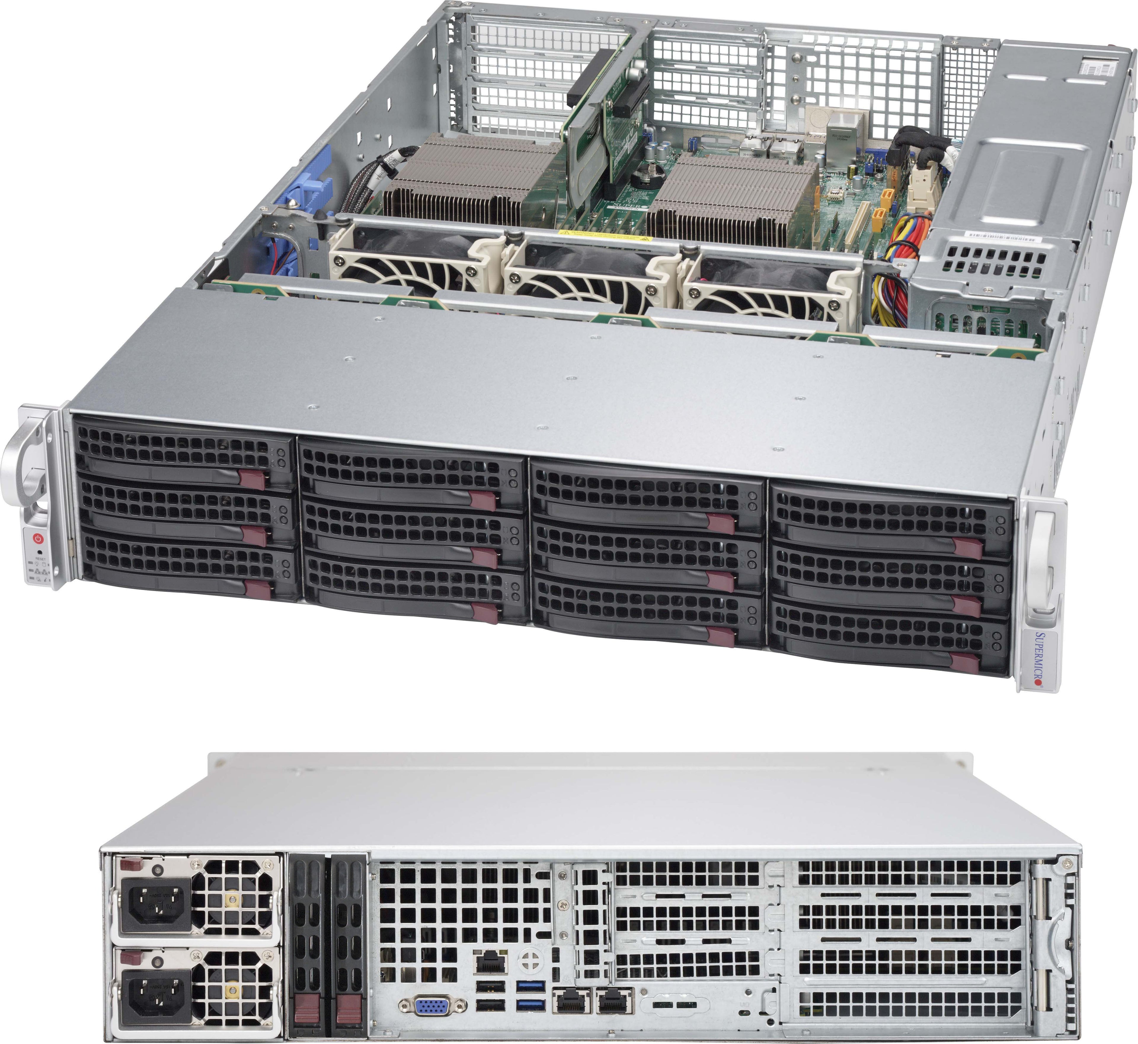 Supermicro Chassis SuperChassis CSE-826BAC4-R1K23WB - Damage Box