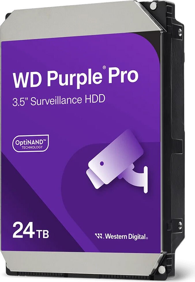 Western Digital Purple Pro Surveillance WD240PURP 24000 GB 3,5" 88,9mm 7200rpm SATA-3 24/7 512e Videobetrieb