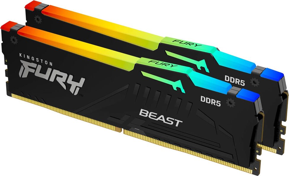 Kingston Fury Beast RGB 32 GB (2x 16GB) Kit UDIMM DDR5-6000 KF560C30BBEAK2-32