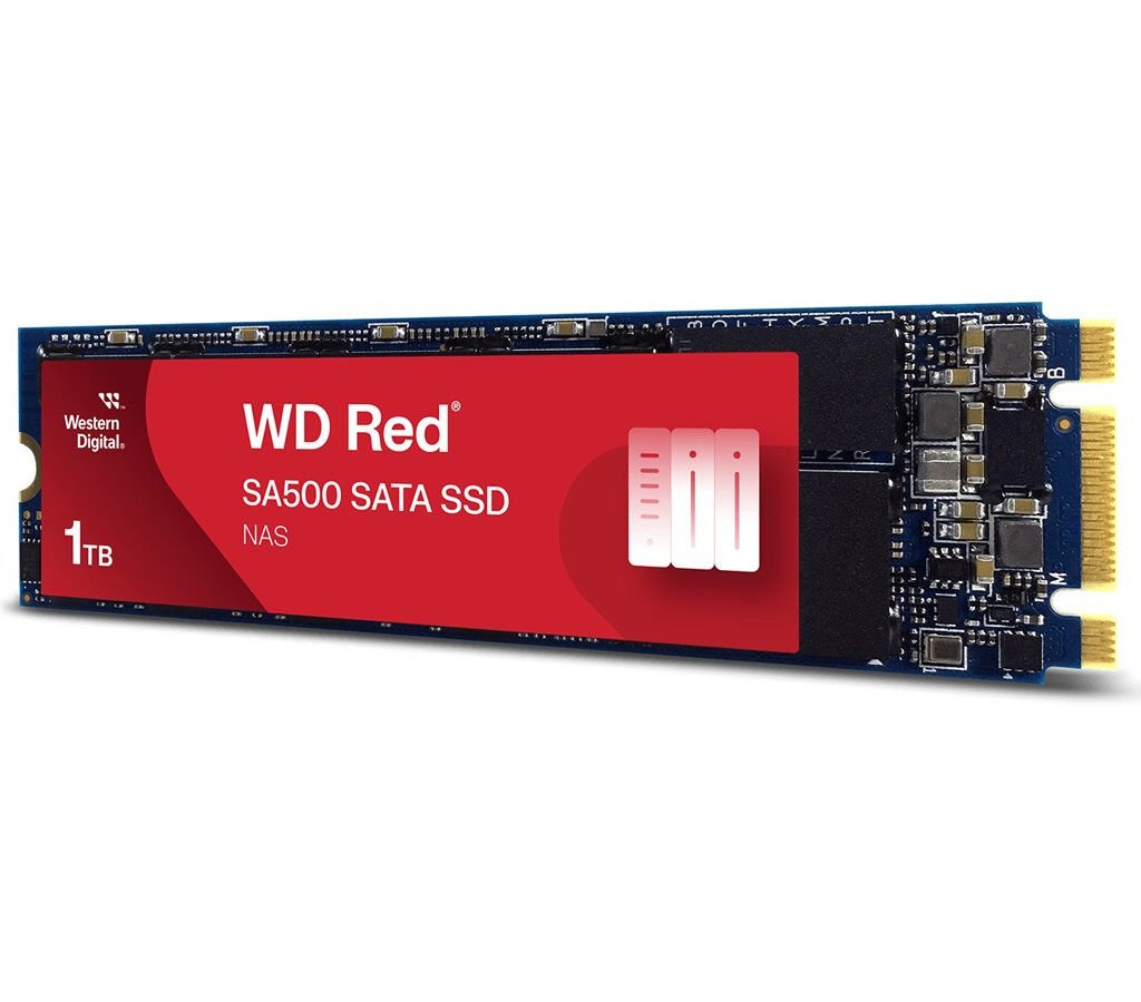 Western Digital Red NAS SA500 WDS100T1R0B-68A4Z0 1000 GB 0,33 DWPD M.2 2280 SATA-3 SSD without Kühlkörper