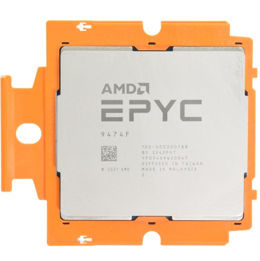 Unlocked AMD EPYC 9474F CPU Processor 48 Core 3.60GHz 256MB Cache 360W - 100-000000788