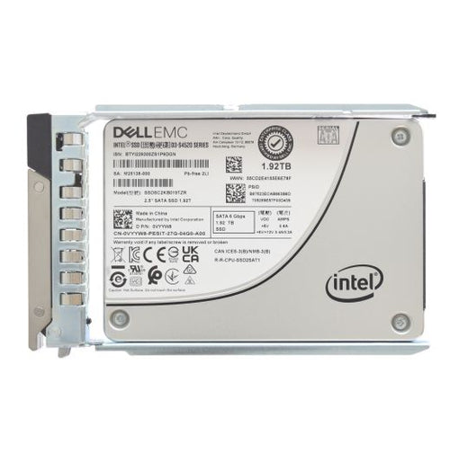 Dell Intel D3-S4520 Series 2.5" 1.92TB 6GBPS RI SATA SSD Drive - VYYW8 SSDSC2KB019TZR