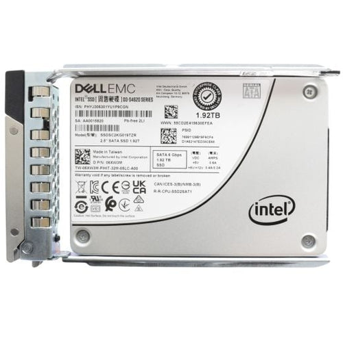 Dell Intel D3-S4620 Series 2.5" 1.92TB 6GBPS MU SATA SSD Drive - 6XW3M SSDSC2KG019TZR