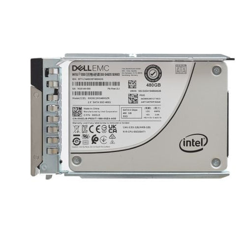 Dell Intel D3-S4620 Series 2.5" 480GB 6GBPS MU SATA SSD Drive - 00DJ5 SSDSC2KG480GZR