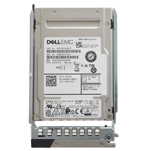 Dell Kioxia 2.5" 1.6TB 12GBPS MU SAS SSD Drive - GD3N0 KPM6XVUG1T60