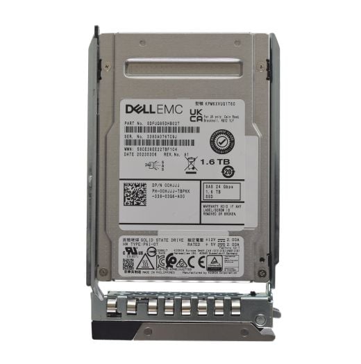 Dell Kioxia 2.5" 1.6TB 24GBPS SAS SSD Drive - CHJJJ KPM6XVUG1T60