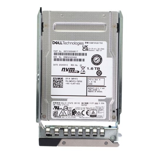 Dell Kioxia 2.5" 1.6TB Gen 4 MU NVMe SSD Drive - MP4F2 KCM7XVUG1T60