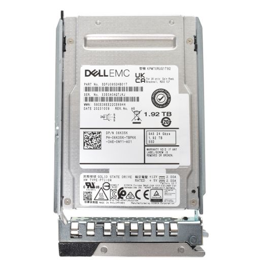 Dell Kioxia 2.5" 1.92TB 24GBPS RI SAS SSD Drive - 6K35K KPM7XRUG1T92