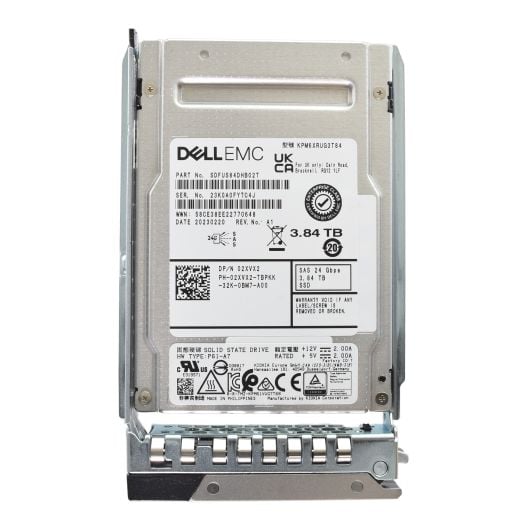Dell Kioxia 2.5" 3.84TB 24GBPS RI SAS SSD Drive - 2XVX2 KPM6XRUG3T84