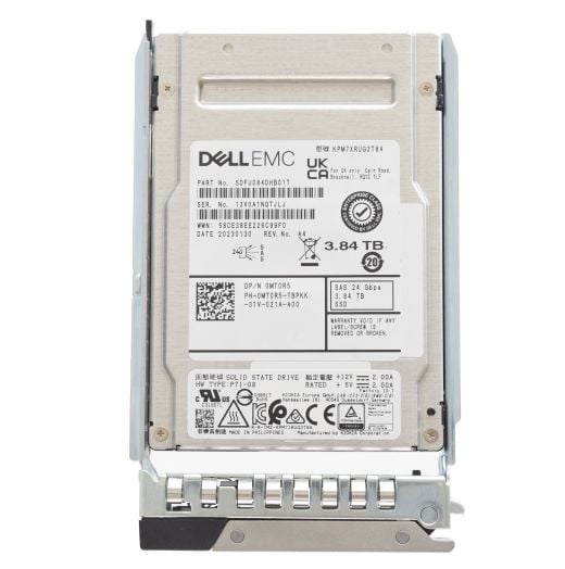 Dell Kioxia 2.5" 3.84TB 24GBPS RI SAS SSD Drive - MT0R5 KPM7XRUG3T84