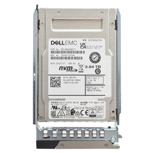 Dell Kioxia 2.5" 3.84TB Gen 4 NVMe SSD Drive - RFYP9 KCD7XRUG3T84