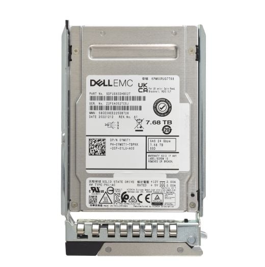 Dell Kioxia 2.5" 7.68TB 24GBPS RI SAS SSD Drive - YM0T1 KPM6XRUG7T68