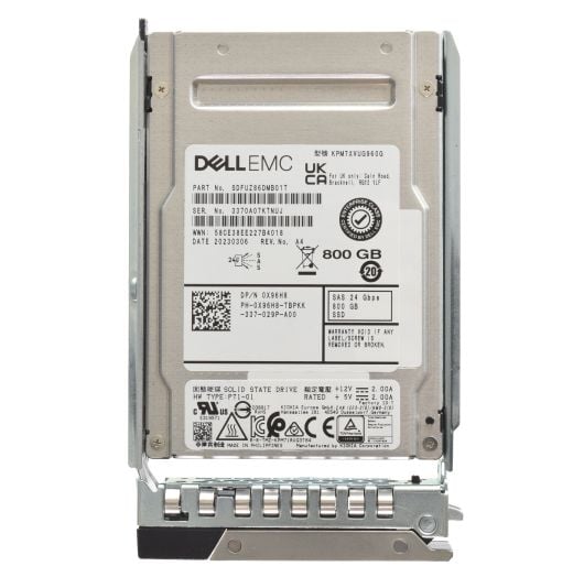 Dell Kioxia 2.5" 800GB 24GBPS MU SAS SSD Drive - X96H8 KPM7XVUG960G
