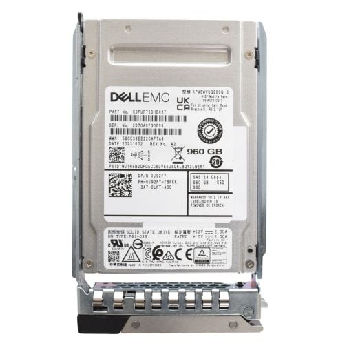 Dell Kioxia 2.5" 960GB 24GBPS RI SAS SSD Drive - J92FY KPM6WVUG960G