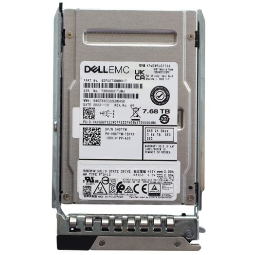 Dell Kioxia PM7-R 2.5" 7.68TB 24GBPS RI SED SAS SSD Drive - HCTYM KPM7WRUG7T68
