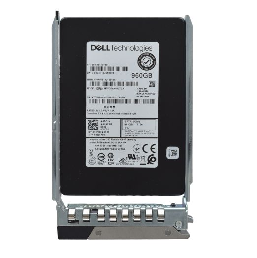 Dell Micron 2.5" 960GB 6GBPS 512e RI SATA SSD Drive - R0P7D MTFDDAK960TGA