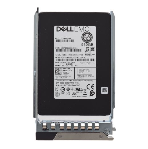Dell Micron 2.5" 960GB 6GBPS 512e SATA SSD Drive - CDC61 MTFDDAK960TDS