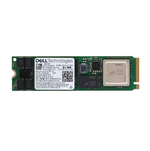 Dell Micron M.2 960GB Gen 4 RI NVMe SSD Drive - HN8H6 MTFDKBA960TDZ