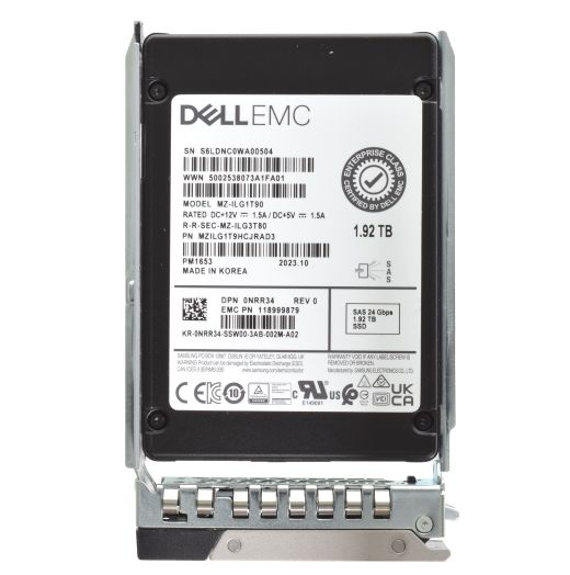 Dell Samsung PM1653 2.5" 1.92TB 24GBPS RI SAS SSD Drive - NRR34 MZ-ILG1T90