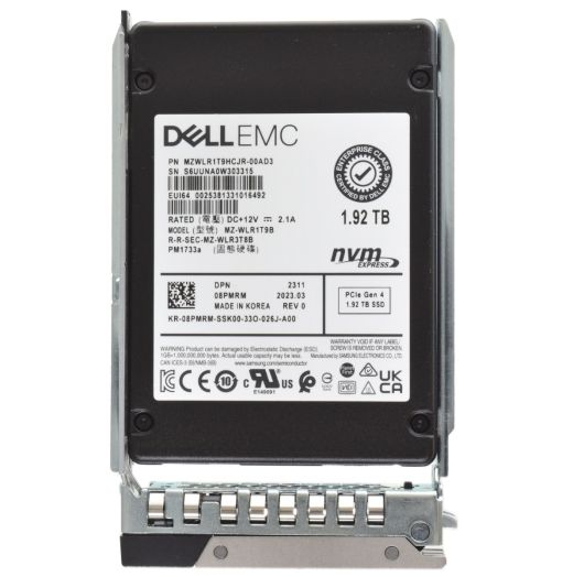 Dell Samsung PM1733a 2.5" 1.92TB Gen 4 NVMe RI SSD Drive - 8PMRM MZ-WLR1T9B