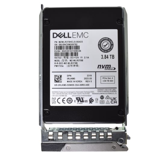 Dell Samsung PM1733a 2.5" 3.84TB Gen 4 NVMe SSD Drive - RJKM5 MZ-WLR3T8B