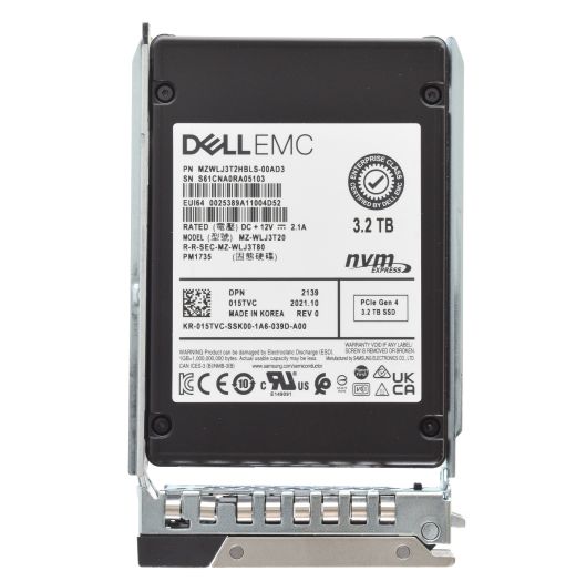 Dell Samsung PM1735 2.5" 3.2TB Gen 4 MU NVMe SSD Drive - 15TVC MZ-WLJ3T20
