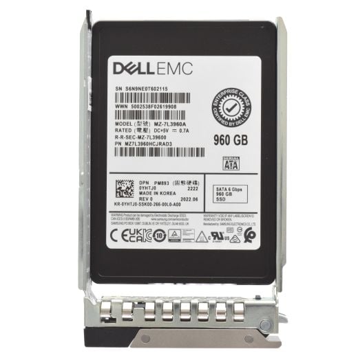 Dell Samsung PM893 2.5" 960GB 6GBPS SATA SSD Drive - YHTJ0 MZ-7L3960A