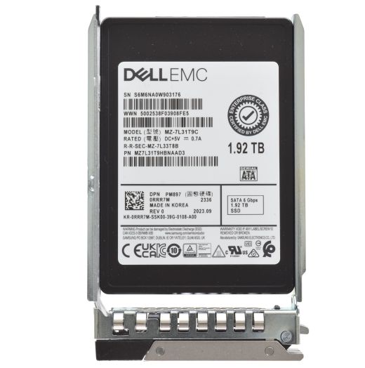 Dell Samsung PM897 2.5" 1.92TB 6GBPS MU SATA SSD Drive - RRR7M MZ-7L31T9C