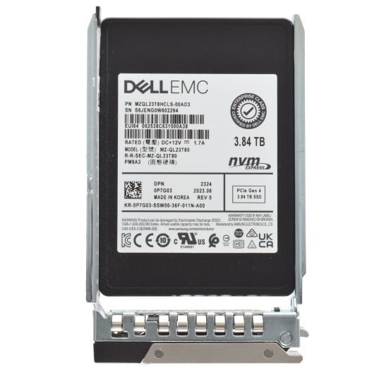 Dell Samsung PM9A3 2.5" 3.84TB Gen 4 RI NVMe SSD Drive - P7G03 MZ-QL23T80