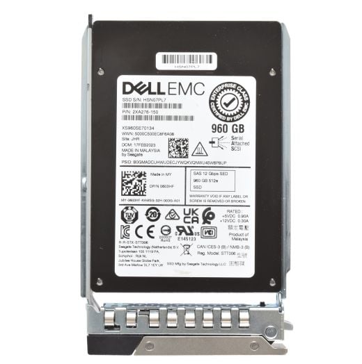 Dell Seagate 2.5" 960GB 12GBPS 512e SED SAS SSD Drive - 603HF 23A276-150