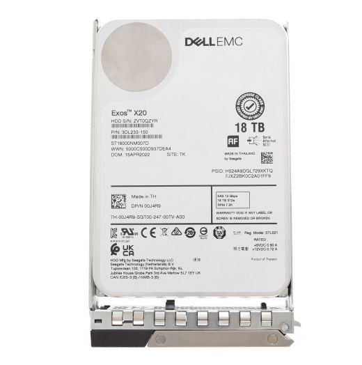 Dell Seagate Exos X20 3.5" 18TB 7.2K 12GBPS 512e SAS Hard Drive - 0J4R9 ST18000NM007D