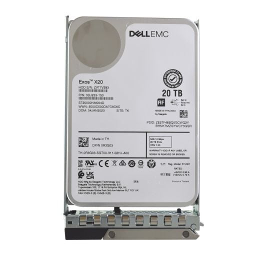 Dell Seagate Exos X20 3.5" 20TB 7.2K 12GBPS 512e SAS Hard Drive - R3G03 ST200000NM004D