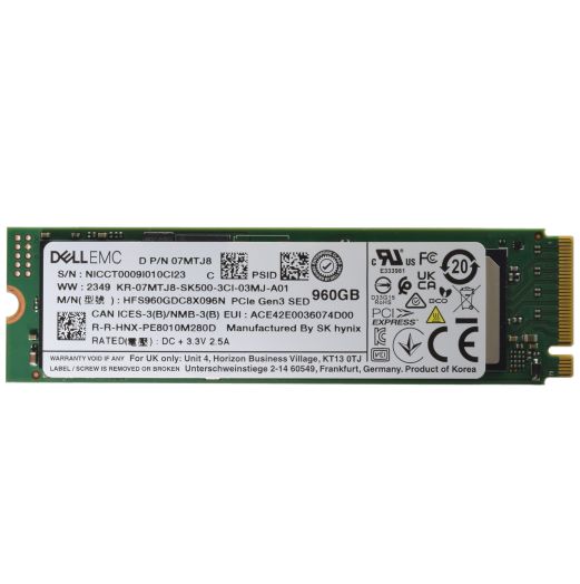 Dell SK Hynix M.2 960GB Gen 3 NVMe SSD Drive - 7MTJ8 HFS960GDC8X096N