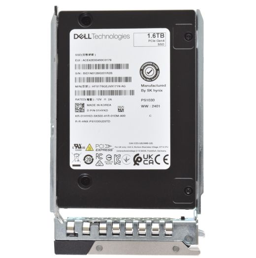 Dell SK Hynix 2.5" 1.6TB Gen 4 MU NVMe SSD Drive - 1HYKD HFS1T6GEJVX171N