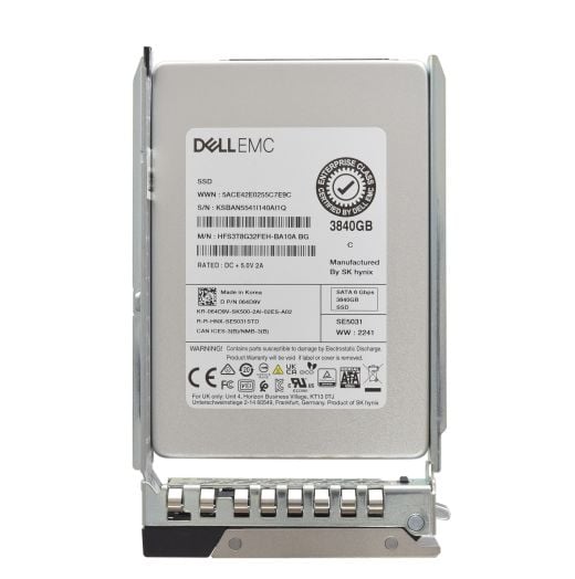 Dell SK Hynix 2.5" 3.84TB 6GBPS MU SATA SSD Drive - 64D9V HFS3T8G32FEH-BA10A