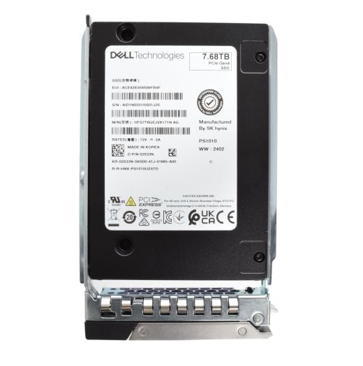 Dell SK Hynix 2.5" 7.68TB Gen 4 RI NVMe SSD Drive - 2533N HFS7T6GEJVX171N
