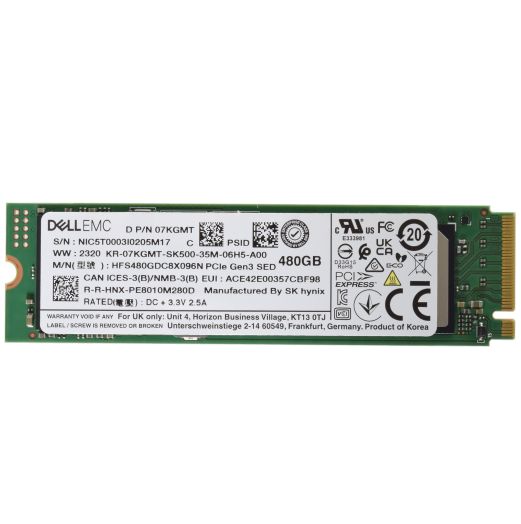Dell SK Hynix M.2 480GB Gen 3 NVMe SSD Drive - 7KGMT HFS480GDC8X096N