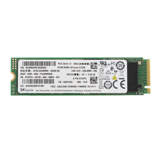 Dell SK Hynix PC400 M.2 512GB NVMe SSD Drive - 7HPFD HFS512GD9MNE-6200A