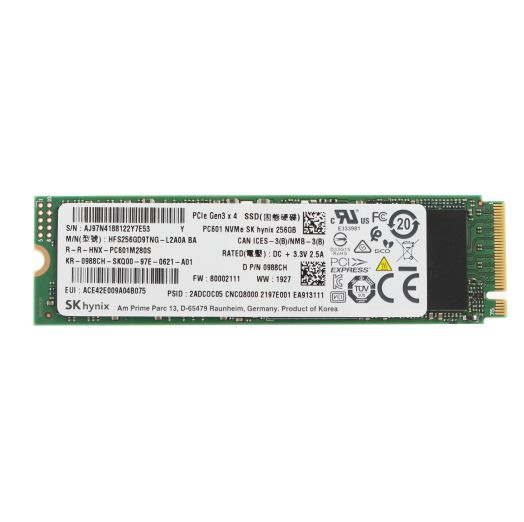 Dell SK Hynix PC601 M.2 256GB NVMe SSD Drive - 988CH HFS256GD9TNG-L2A0A