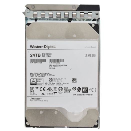 Western Digital Ultrastar DC HC580 24TB 7.2K 12GBPS 512e SAS Hard Drive - 0F62802